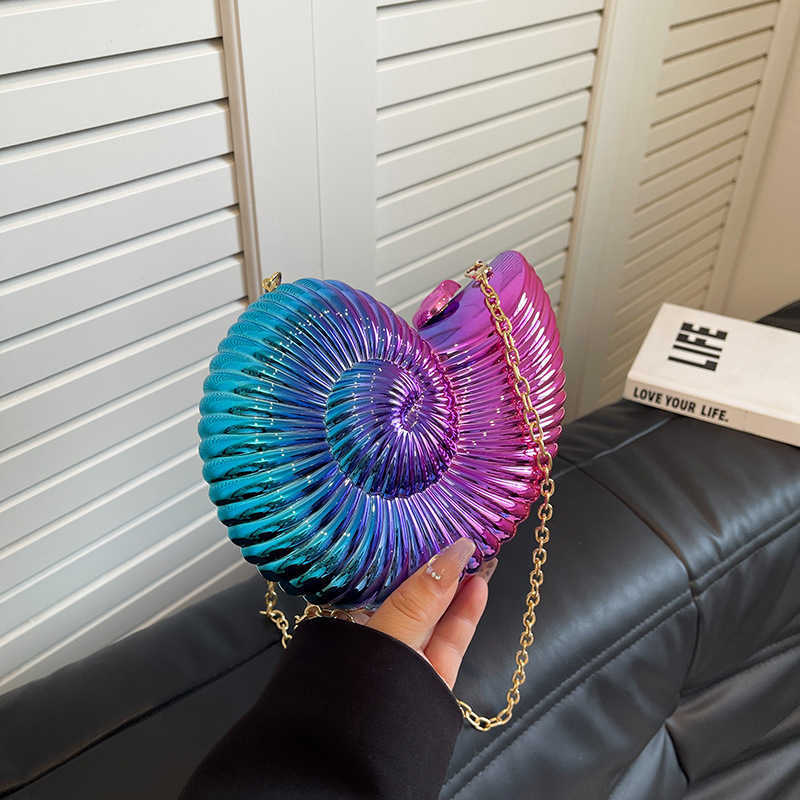 Trendy and niche design, Conch bag for women 2024 new unique acrylic bag, fashionable single shoulder crossbody bag