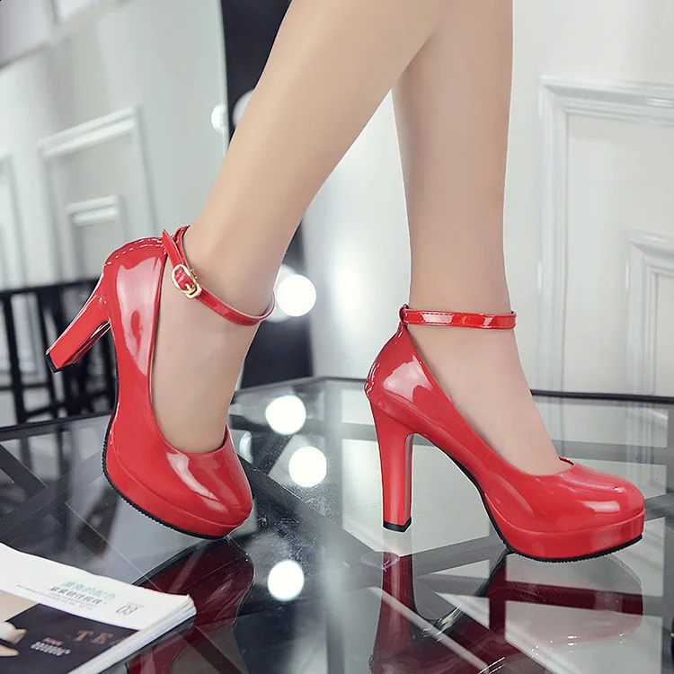 Work Shoes Women Black Pumps Spring Casual Shoes Female High Heels Whitered Weding Shoes 34 40 Plus Size Pumps 241120