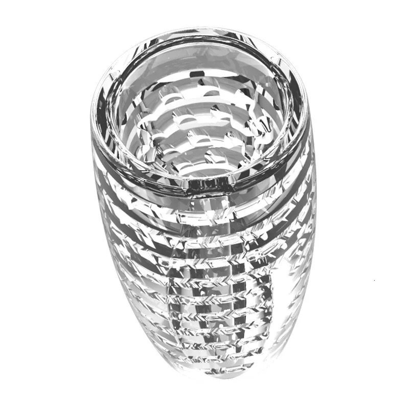 Transparent Male Masturbator Artificial Pussy Vaginal for Men Glans Sucking Penis Pump Spikes Exerciser Sex Toys for man 18 240419