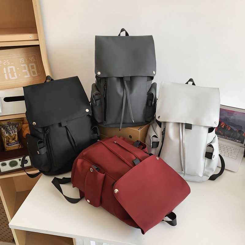 Trendy Boys' Backpack, Casual Flip Cover Computer Backpack, Large Capacity Student Backpack 241120