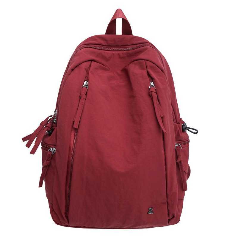 Lightweight Backpack for High School and College Students Commuting Computer Backpack Solid Color Large Capacity Travel Backpack 241120