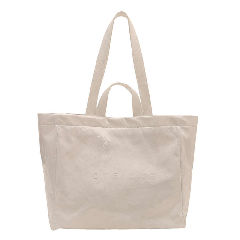 Tote Women Men Adjustable Strap Shoulder with Inner Pocket Shopper Solid Satchel Bag for Work School Office