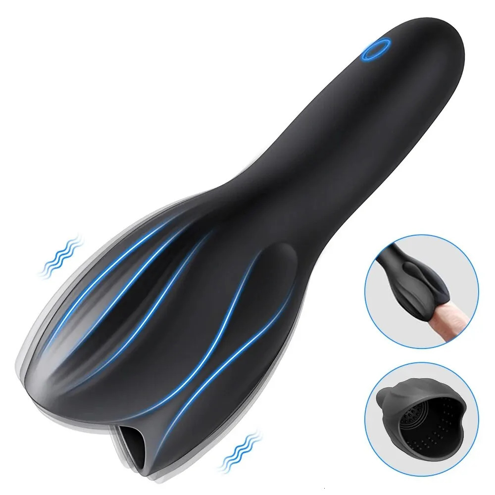 Exerciser Glans Stimulater Massager Penis Delay Trainer Mens Vibrator Male Masturbator Equipment Sex Toys For Men Adult Male 240419