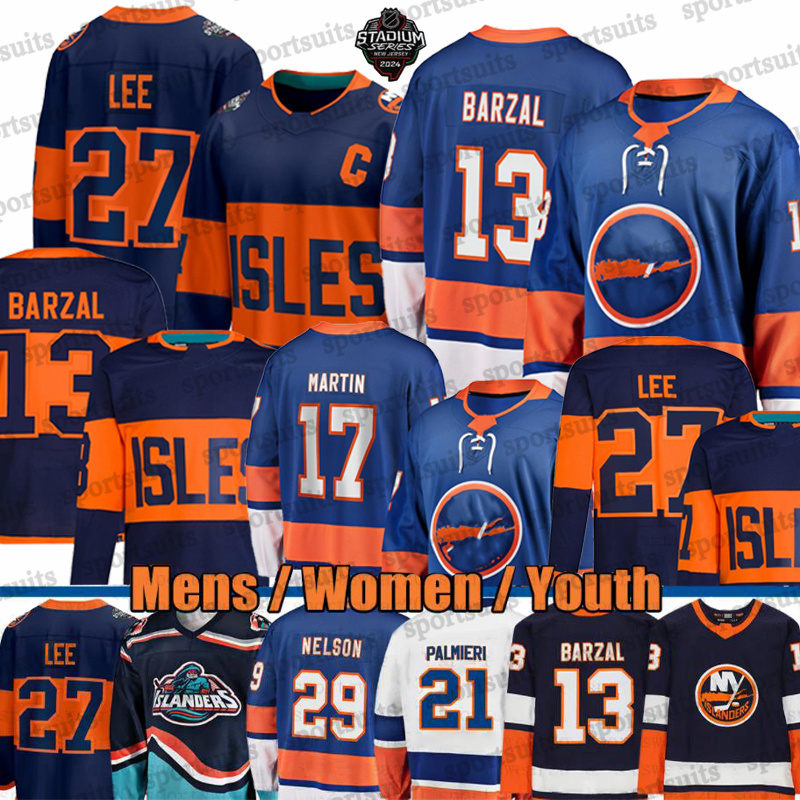 New 13 Mathew Barzal Islander 2024 Stadium Series Jersey 8 Noah Dobson 30 Ilya Sorokin 14 Bo Horvat 29 Brock Nelson Hockey Jerseys Matt Martin Adam Pelech jerseys