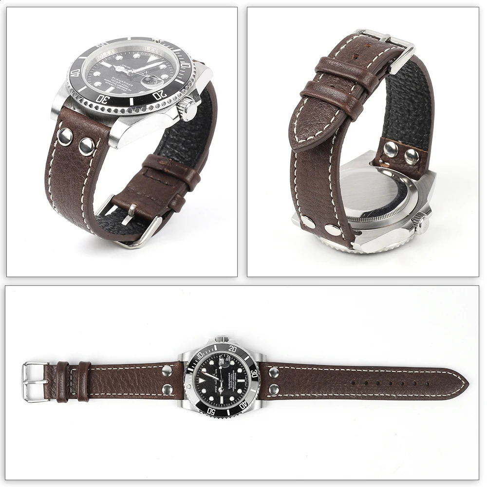 watchband Leather watchband 18 19 20 21 22 24mm high-quality mens/womens replacement watchband 241120