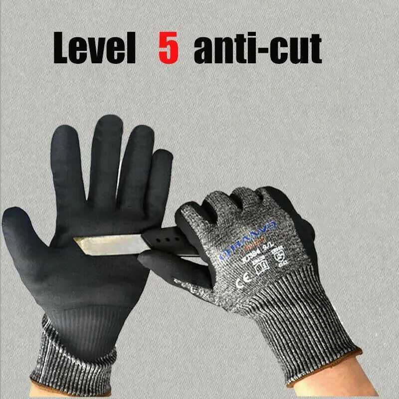 Industrial cutting resistant work gloves Level 5 protective safety glovesW241120