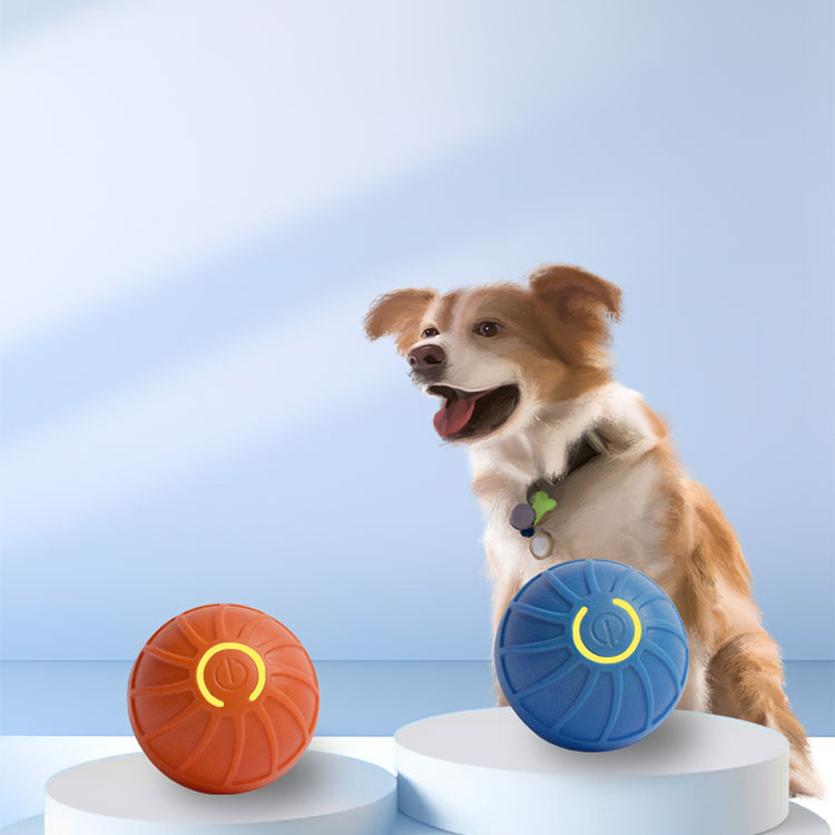 Electric Bouncy Pet Ball with Smart Rolling Feature - Durable Chew Toy for Pets