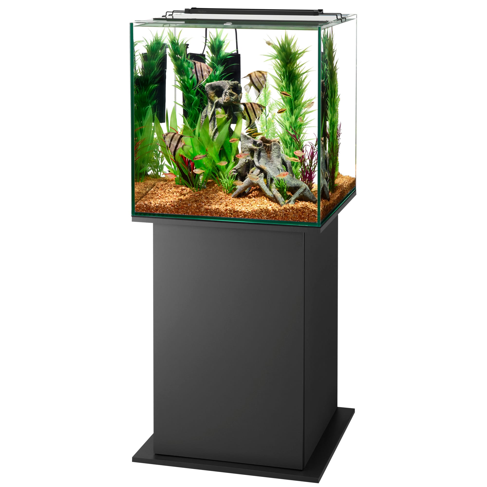 Aqueon Black Pedestal Aquarium Stand, 24"L X 24" W