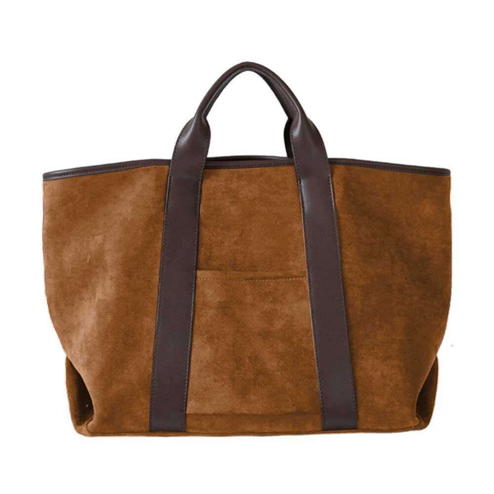 Tote for Women Work Vintage Top Handle Large Capacity Suede Faux Leather Shoulder Satchel Bag