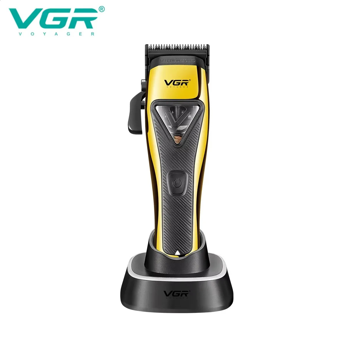 VGR Hair Cutting Cordless Hair Trimmer Professional Trimmer Cordless DLC Adjustable Rechargeable Cutting 9000RPM Clippers V-015 241119