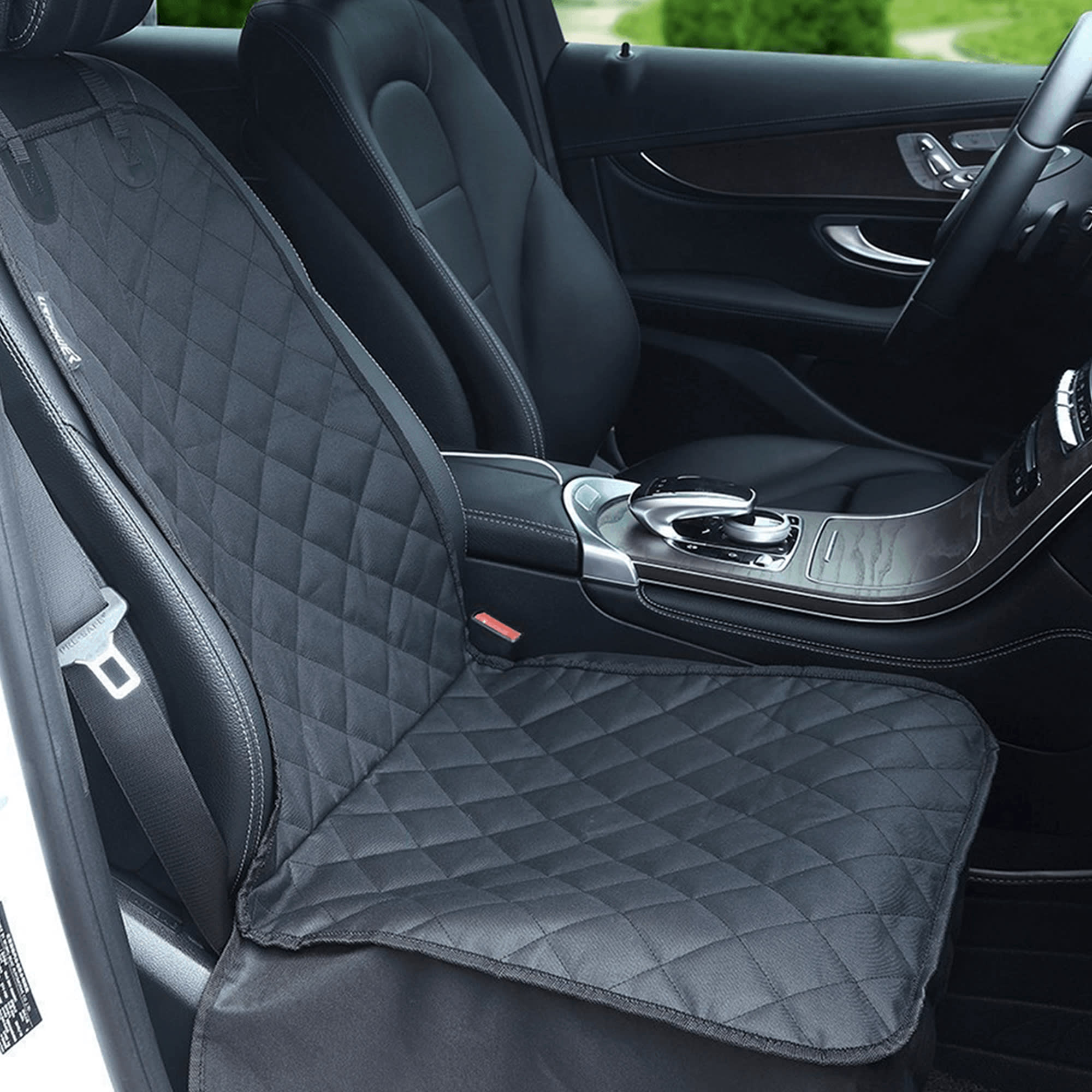 Stain-resistant Heavy Duty Black PupProtector by Paw Brands: Ideal Dog Car Mat