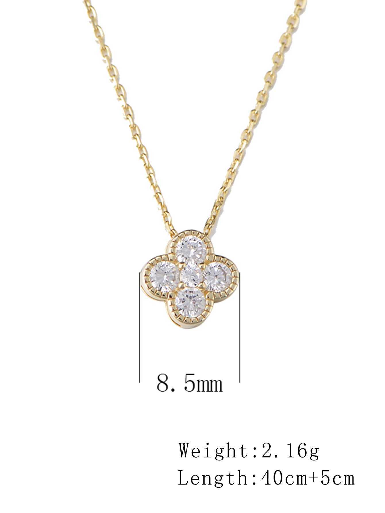 Sparkling Pendant Necklace from France 925 sterling silver 14k gold-plated CZ Kravik Chain Fashion Jewelry W241120