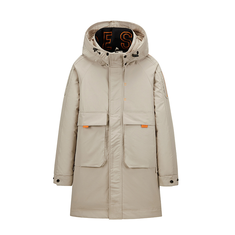 Cross-border winter new wholesale down jacket men's long trend thick winter hooded coat warm down jacket m001