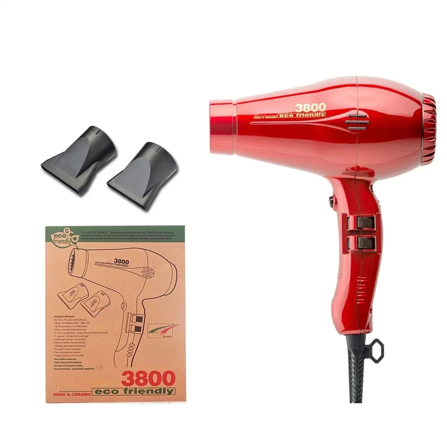 Professional 3800 Hair Dryer 1600W Hair Care Home Appliance Negative Ion Ceramic and Cold Wind Blow Dryer Powerful Wind 241119