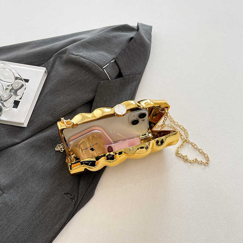 Acrylic shaped box bag, irregular shell dinner bag, hand-held horseshoe bag, single shoulder crossbody bag