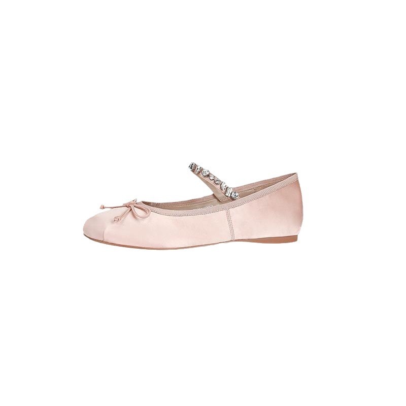 New Bg Female Footwear Ladies Mary Janes Designer Fashion Butterfly-Knot Crystal Shallow Women Ballet Flats Shoes df3e