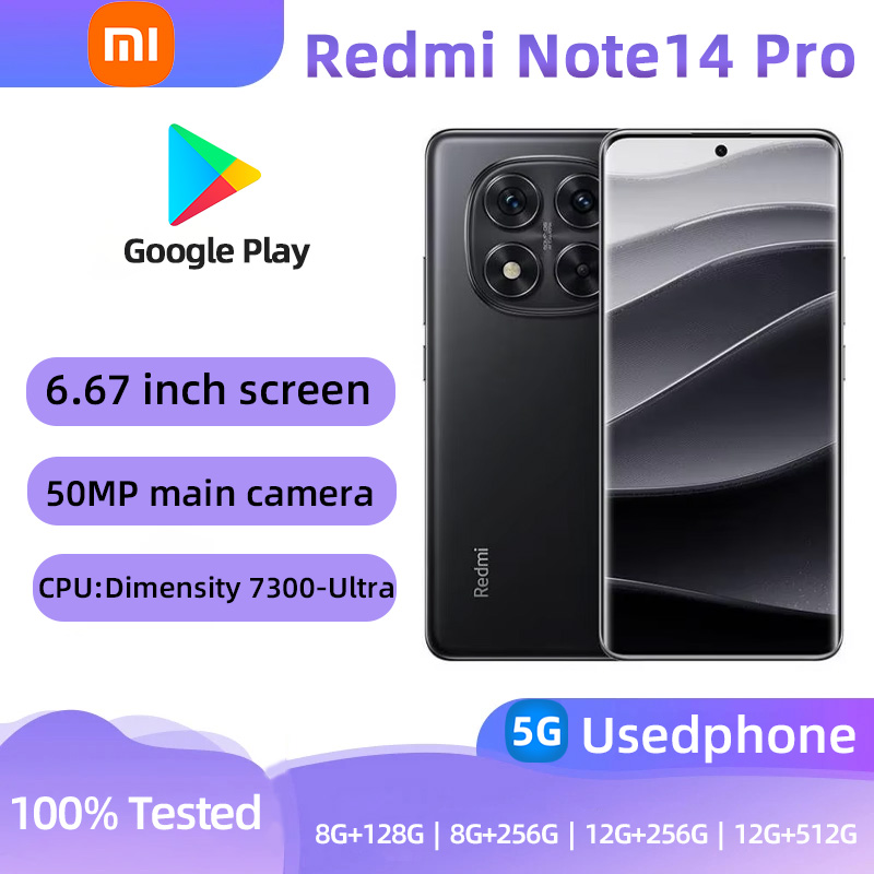 Xiaomi Redmi Note 14 Pro 5g SmartPhone 6.67-Inches Screen 5500mAh Android ColorOS Used Phone