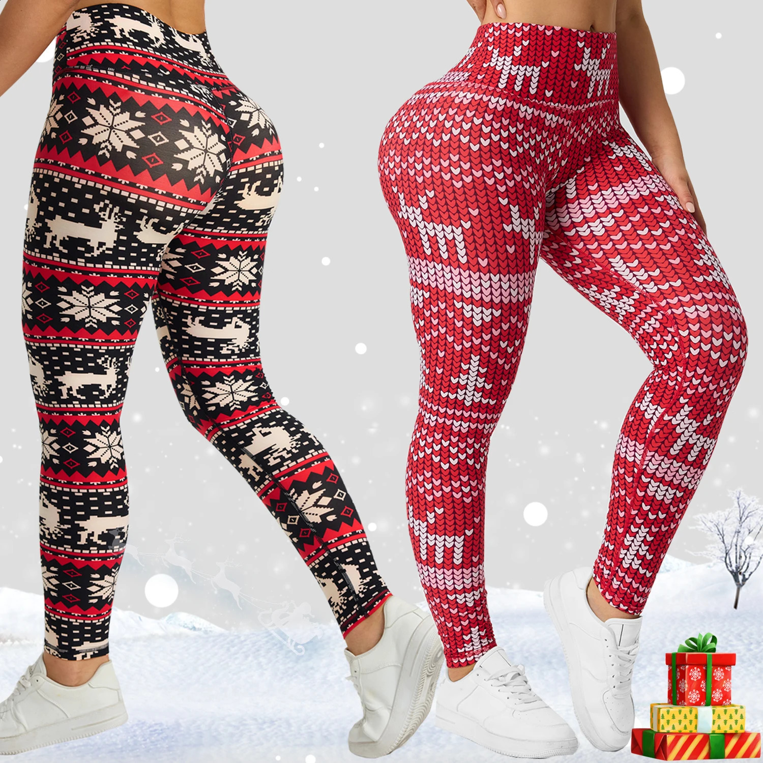 2024 Christmas Gifts Gym Leggings Women High Waist Skinny Stretch Fitness Leggings Running Beautiful Fashion Pants 241120