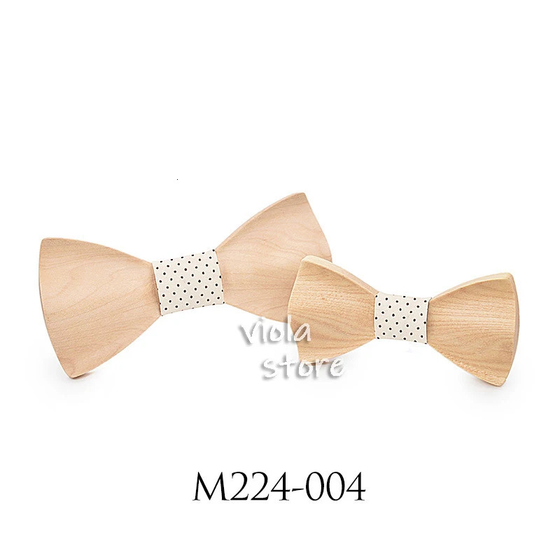 Fashion Chic Father Son Wood Bowtie Men Women Kid Pet Butterfly Suit Tuxedo Party Dinner Wedding Cravat Gift Creative Accessory 240415