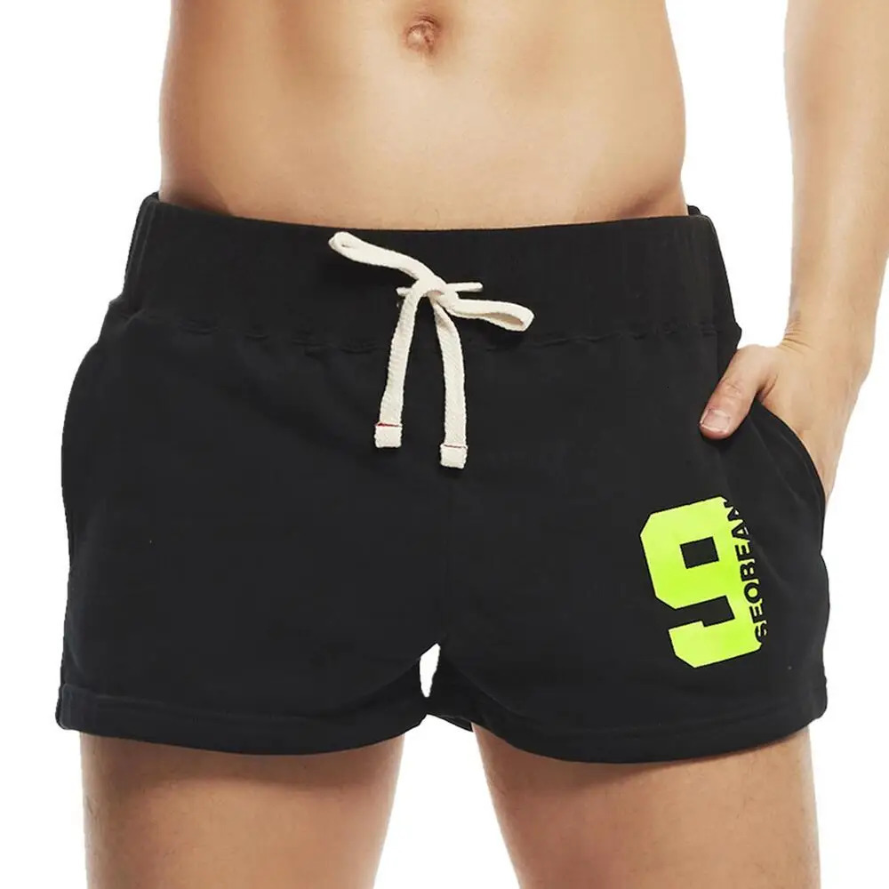 SEOBEAN Men Casual Shorts Cotton Breathable Fitness Jogger Sport Shorts Mens Clothing Bottoms Summer Shorts Home Lounge Gym 240419