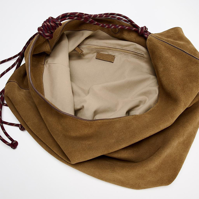 Designer Tassel Women's Shoulder Fashion Brand Brown Suede Handbag Tote Elegant French Style Ladies Underarm Bag PC BagVoyage