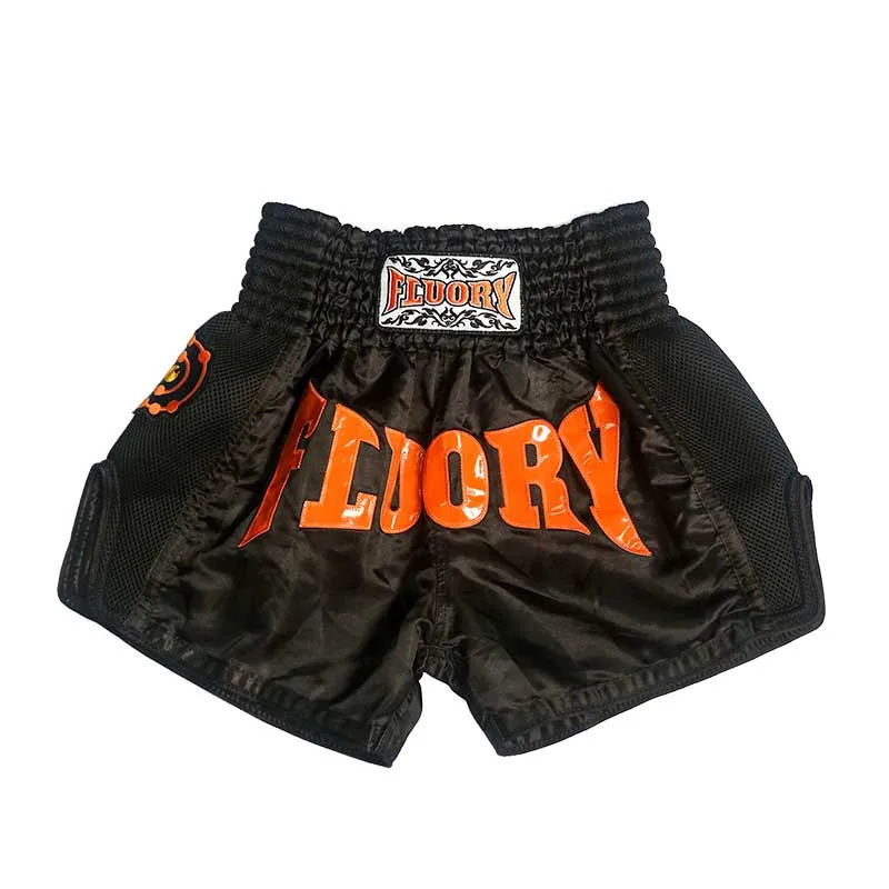 MTSF28 5 colors fluory KIDS muay thai shorts trainning and competing mma kick boxing 240408