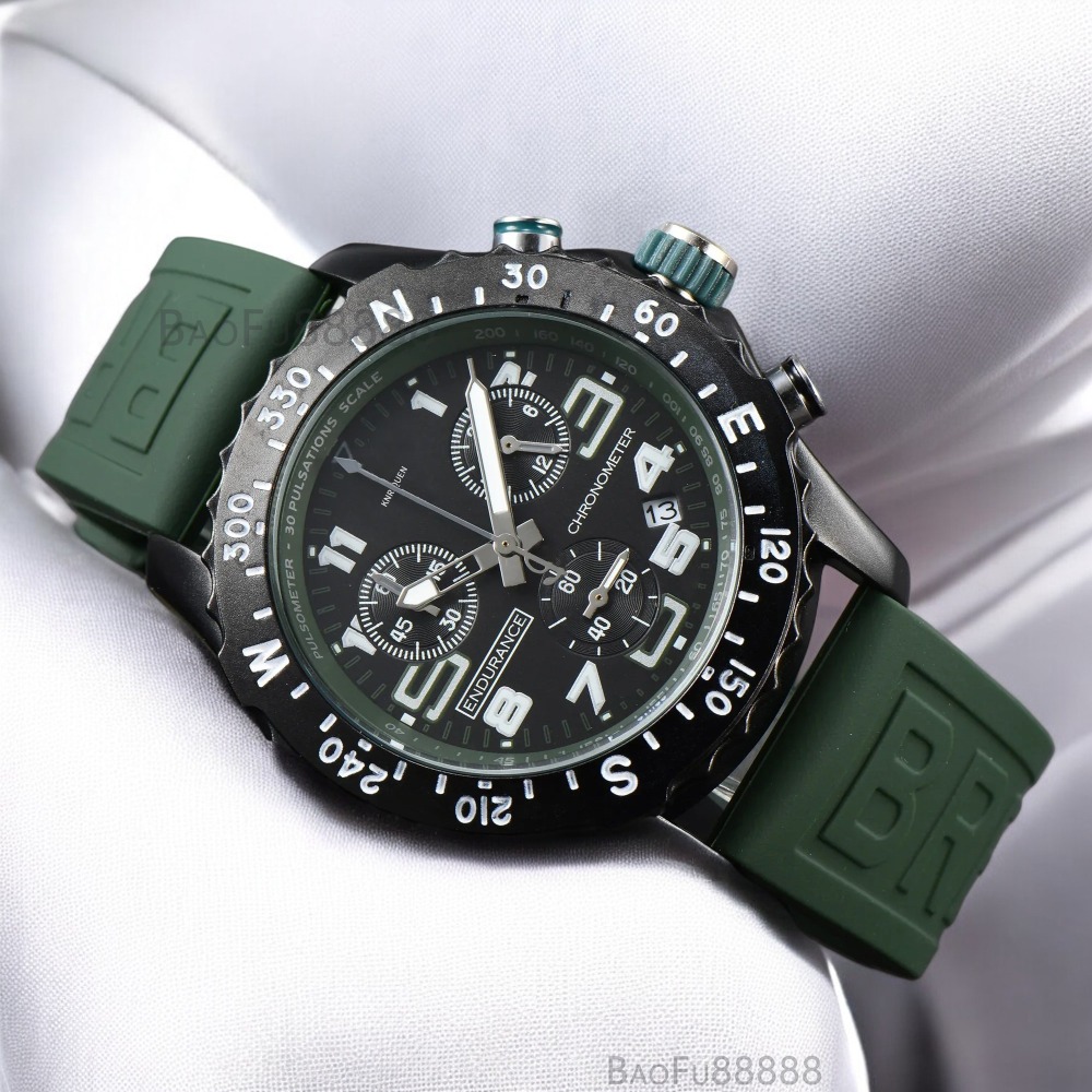 Newly Sport Luxury Watches for Men Quartz Wristwatch Multifunctional Automatic Date Rubber Strap Hot Sale Fashion Male Clocks for Gift Wholesale