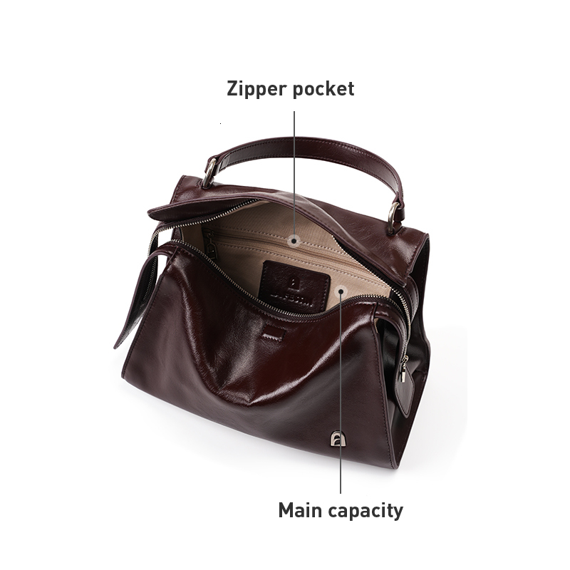 New Trend Handbags Women's Leather Crossbody Large Capacity Bag Fashion Shoulder Bags Genuine Leather BagVoyage