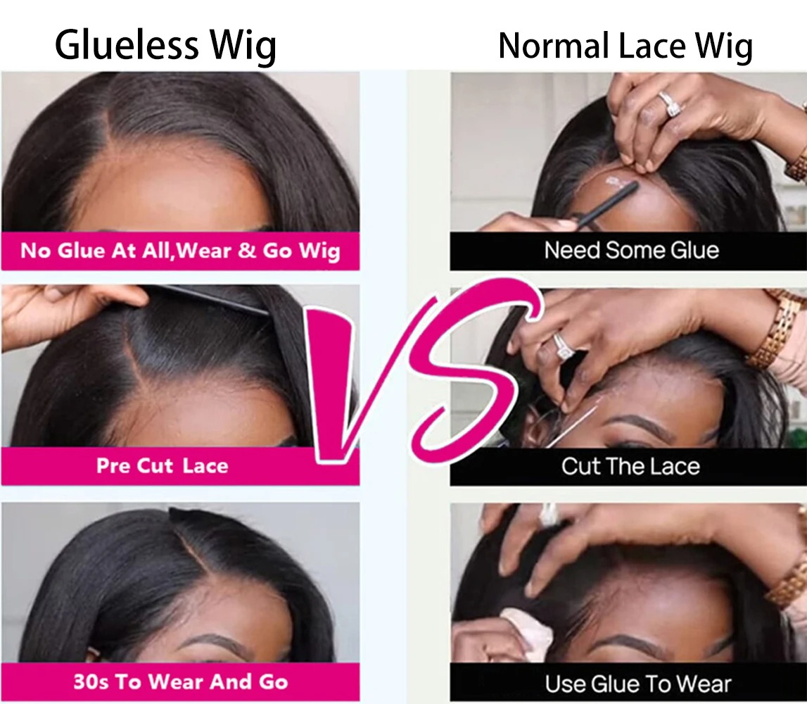 baby hair Bob Wig Short Curly Human Hair Wigs Glueless Preplucked glueless wig preplucked human hairHuman Wigs Ready To Go Wear Pre
