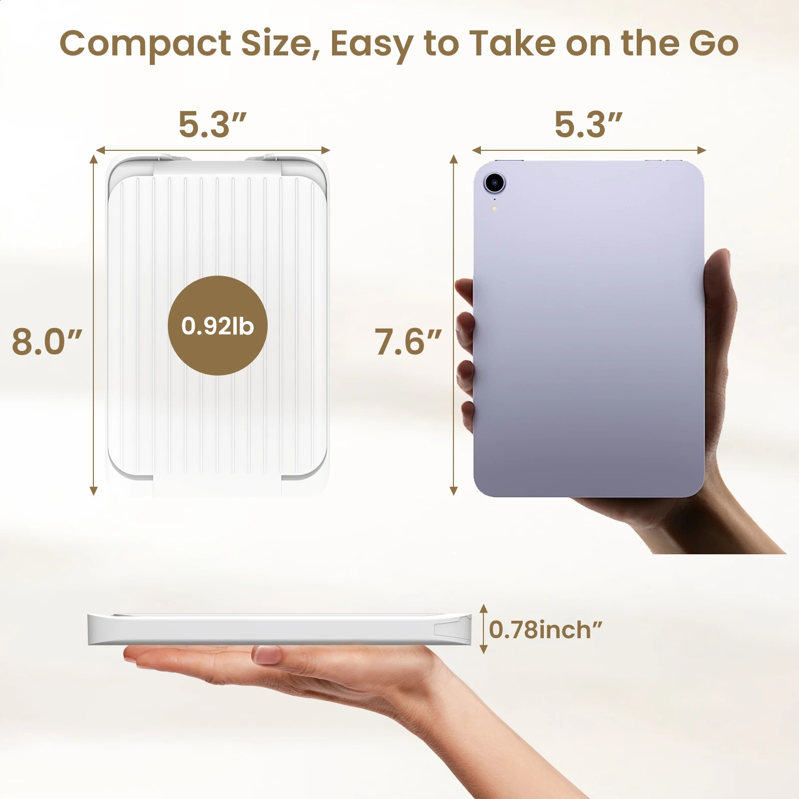 Travel Makeup Mirror with Lights Portable Vanity Mirror with 5X Lighted Magnification Freely Adjust Height and Angle 241119