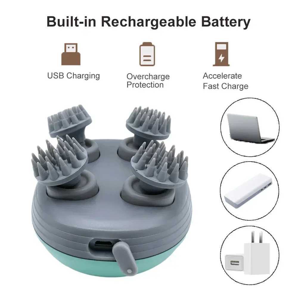 Mini Head Massager Multi functional Scalp Massage Equipment Charging Vibration Therapy Massager for Earache Head Relaxation Pet Cat W241120