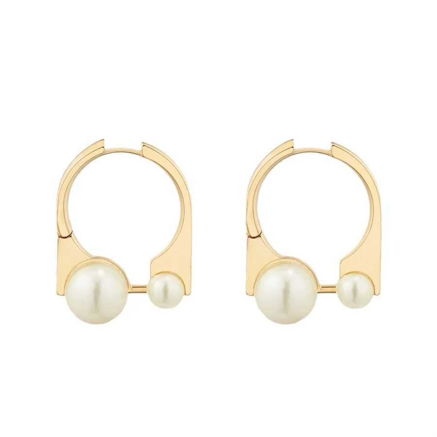 2024 New High end Metal Inlaid Pearl Earrings for Women Fresh Exquisite Light Luxury Top Fashion Charm Jewelry AccessoriesX241119 - view 7