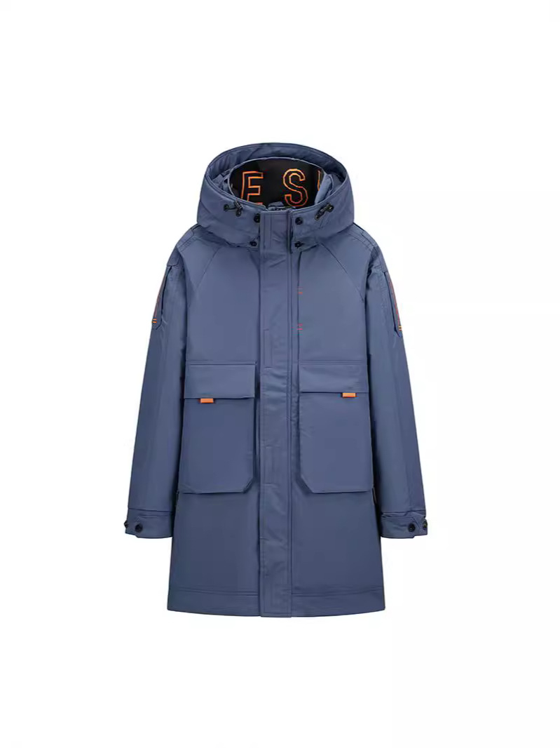Cross-border winter new wholesale down jacket men's long trend thick winter hooded coat warm down jacket m001