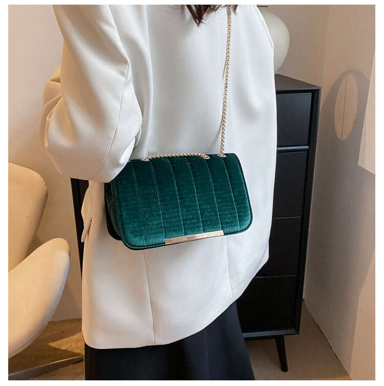 Neon Red Flap Square Velor Leather Fashionable Dating Gift Shoulder & Crossbody Bag With Chain Strap For Women
