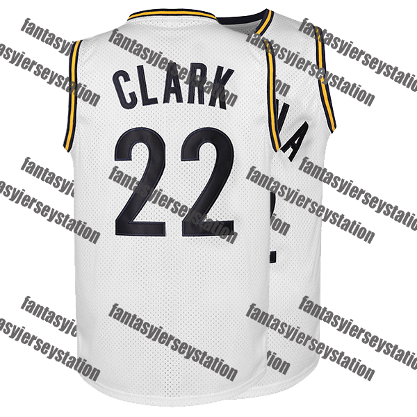 Stylish Comfy Clark Basketball Jersey - Classic Sleeveless Breathable Tank Top with Embroidered Letter & Number 22 White- Men's Fashionable Sportswear