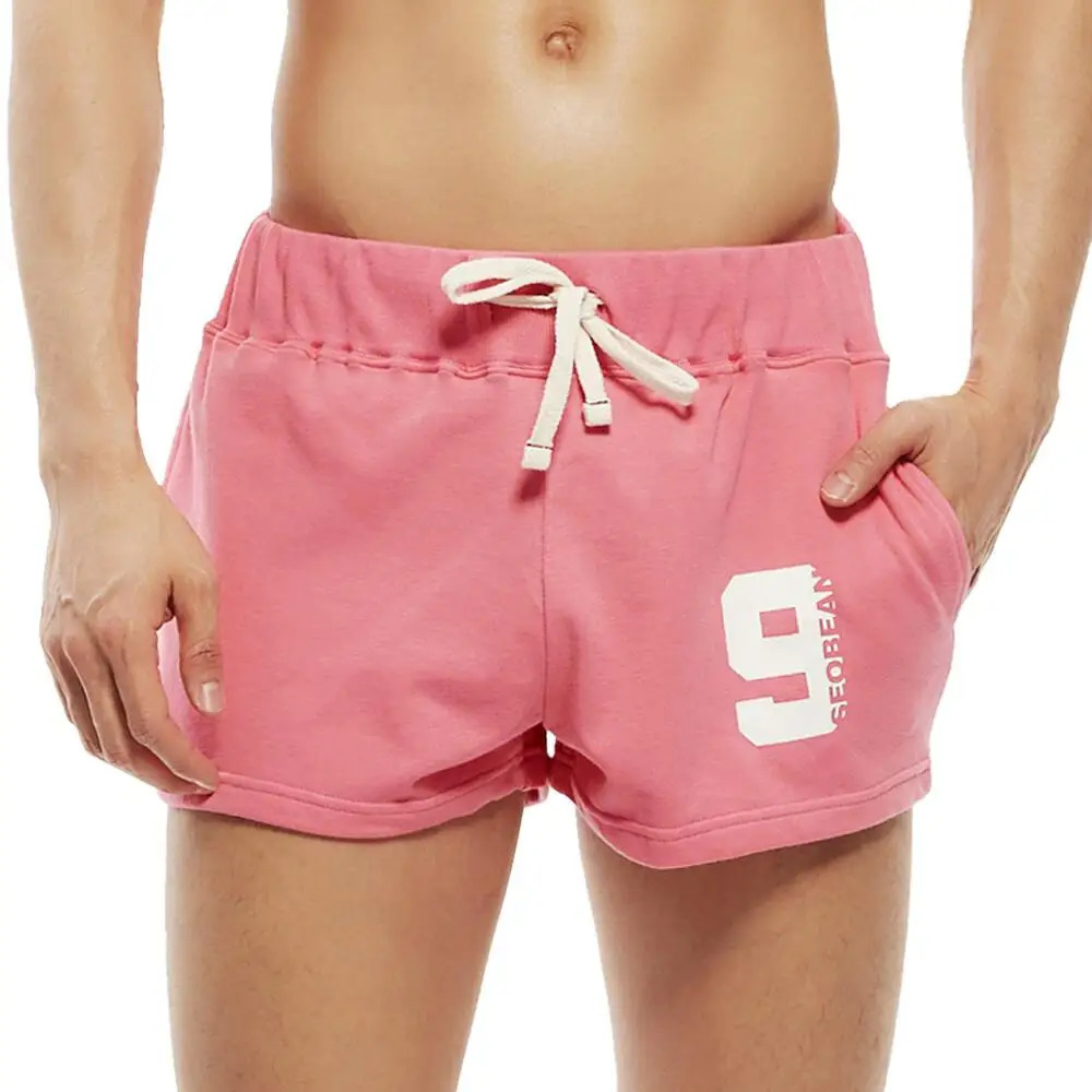 SEOBEAN Men Casual Shorts Cotton Breathable Fitness Jogger Sport Shorts Mens Clothing Bottoms Summer Shorts Home Lounge Gym 240419