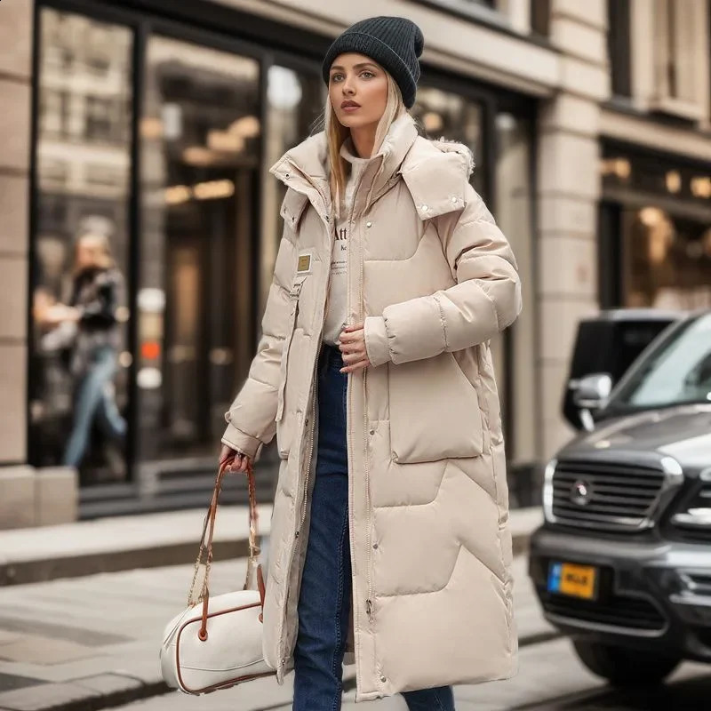Long Parka Down Jacket Female Winter Thick Womens Jacket Long Down Coats Winter Coat Warm Puffer Jacket Women Down Coat 241105