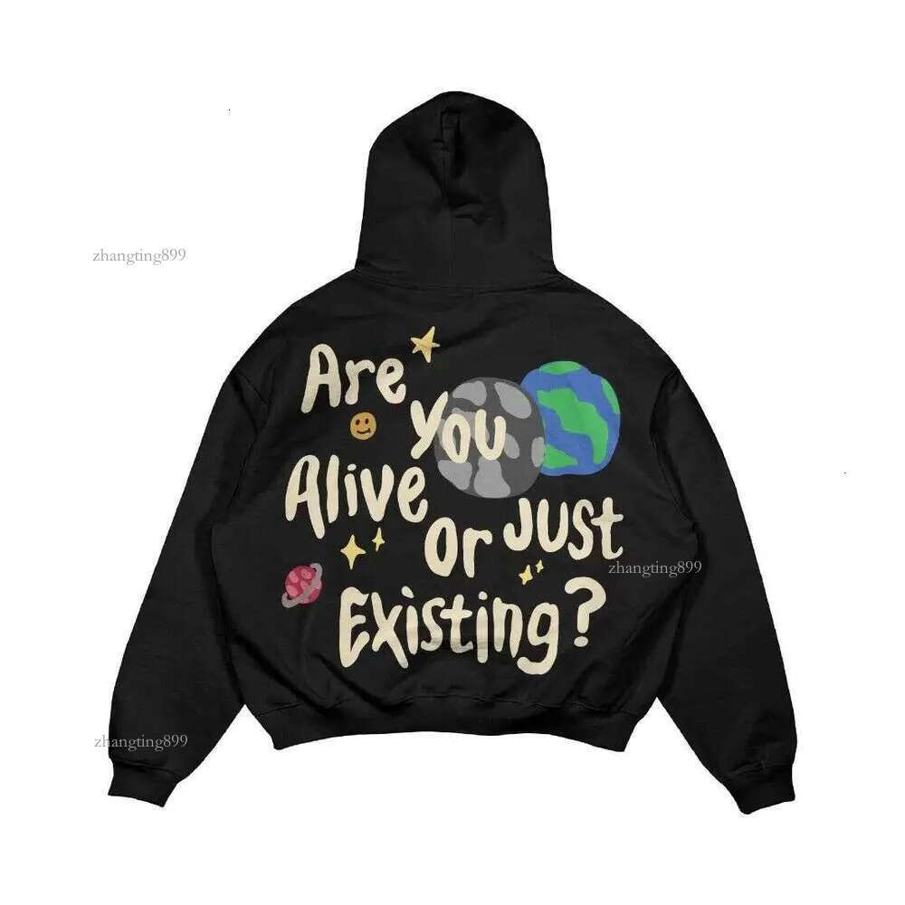 planet Alphabet print hoodie female Gothic style Ins loose sweatshirt male Y2K casual jacket ins trend hooded sweater new