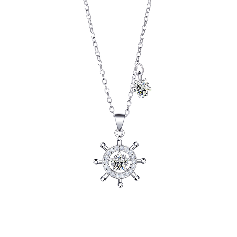 Retro Style Summer Anchor Pendant Necklace for Women - Uncommon Design Steel Collar Chain Accessory