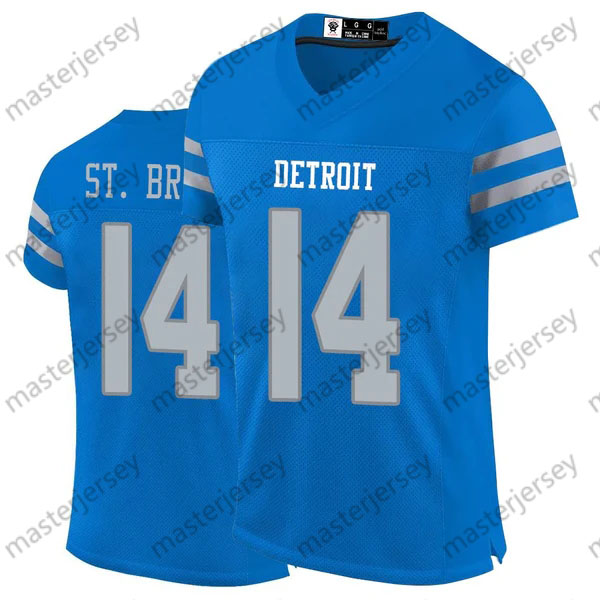 14 St. Brown Goff Gibbs 2024 Cities Football Jerseys Sanders Montgomery Sewell Branch Custom Stitched Jersey