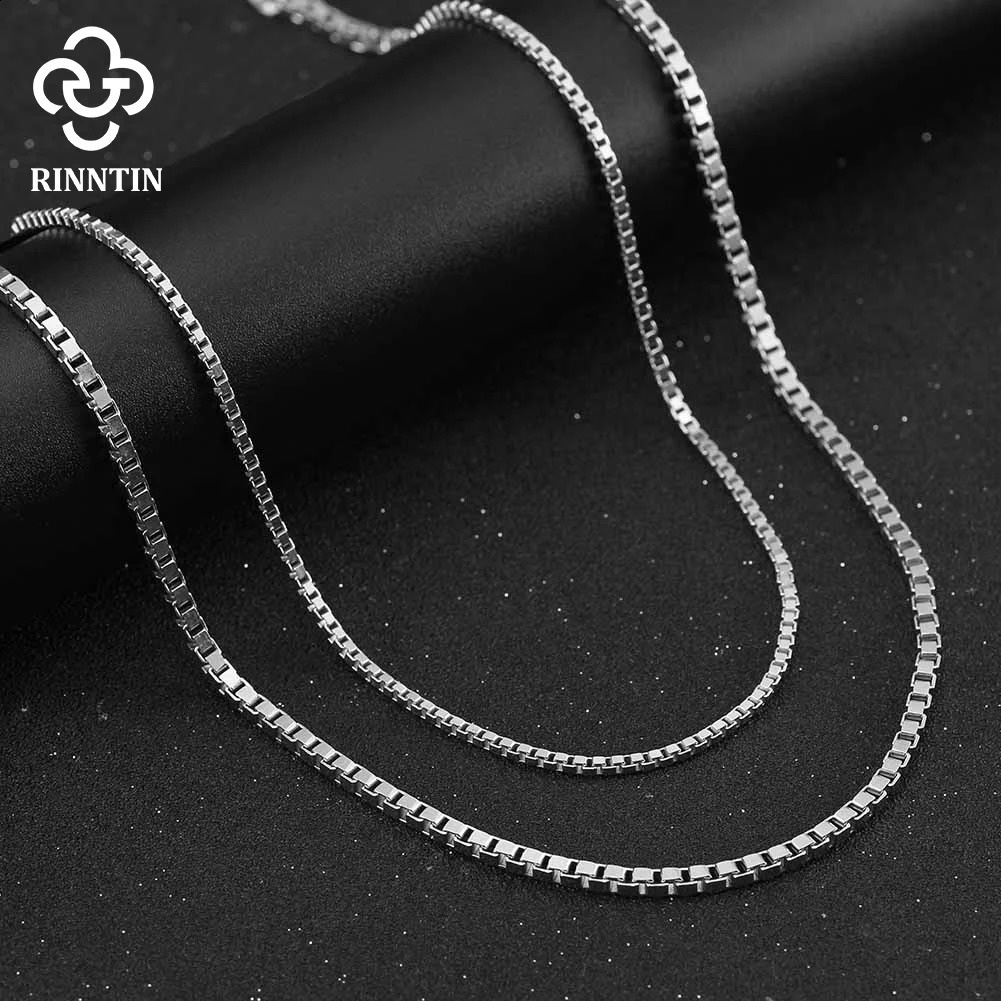 Rinntin 925 Sterling Silver Italian 2.6/3.7/5.0mm Flat Mariner Chain Necklace for Women Men Fashion Neck Chain Jewelry SC78 241120