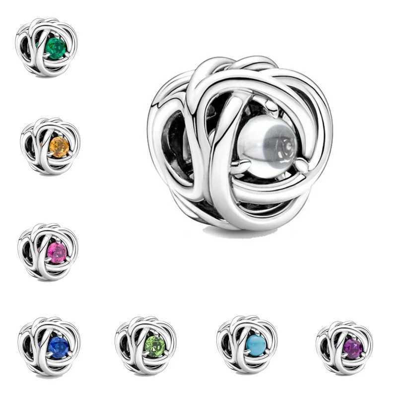Starting from December Birthstone series alloy silver plated charm beads will be used for DIY bracelets necklaces and jewelry accessories W241119