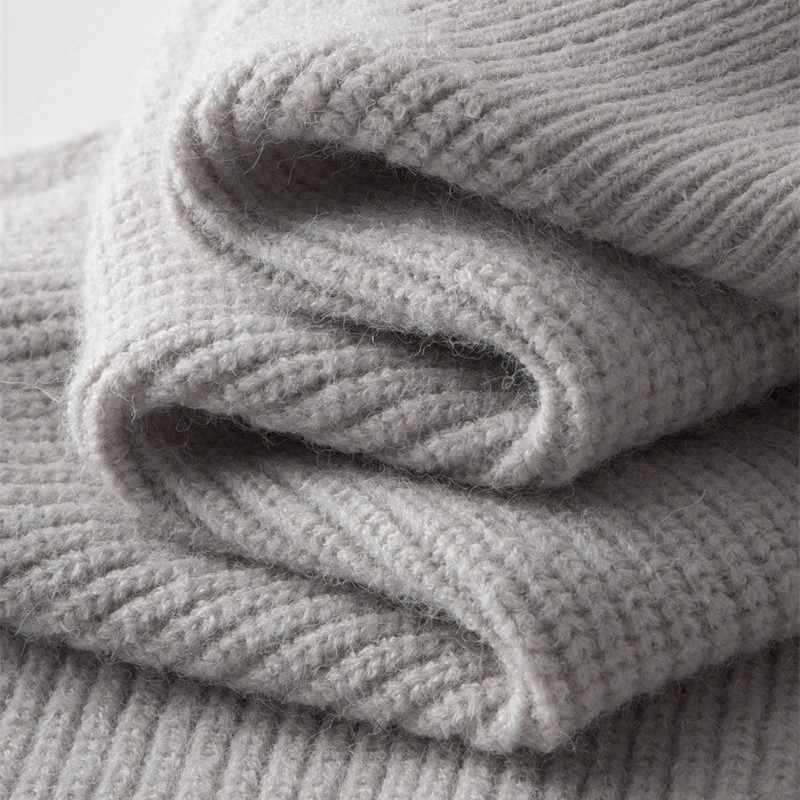 Mens cashmere knitted cardigan half neck zipper jacket wool autumn slim fit thick sweater mens jacket X241119