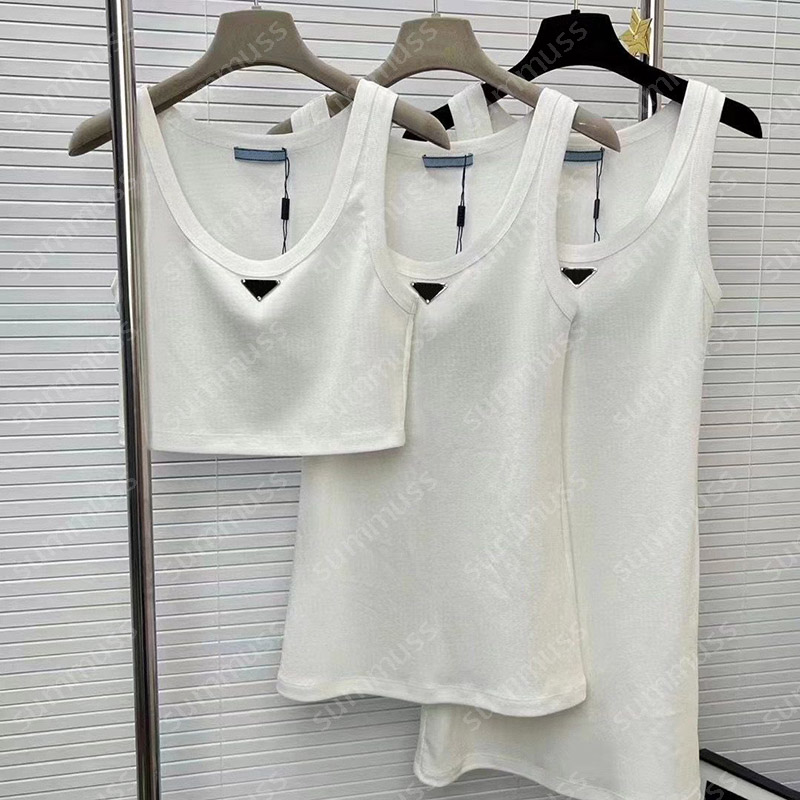 Summer Tank Top Women Tops Tees Crop Top Sexy Long Tank Top Casual Sleeveless Backless Top Shirts Cotton Luxury Designer Solid Color Luxury Vest