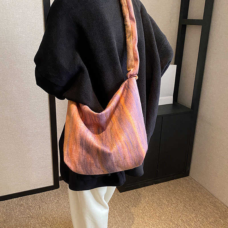 Tote bag nylon new cotton linen canvas polyester women's one shoulder versatile casual bag 241120