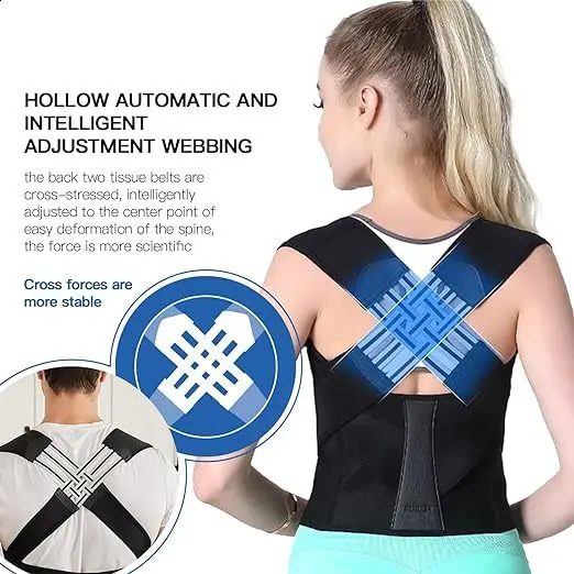 Posture Corrector for Women and MenAdjustable Shoulder Posture BraceBack Straightener PostureUsed for Middle Upper Spine 241119