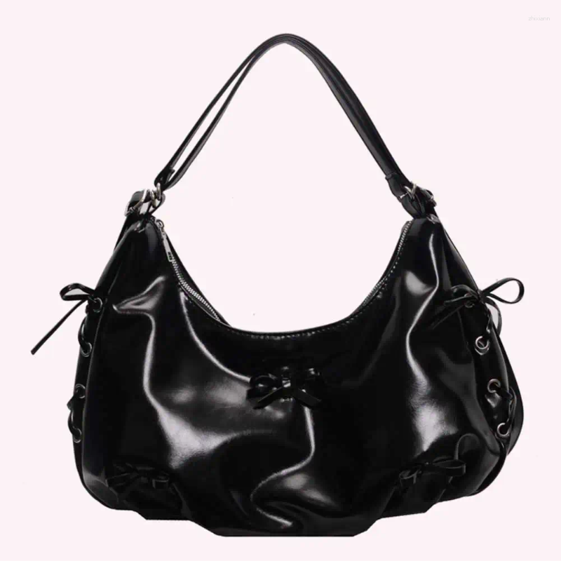 Totes PU Leather Women Shoulder Bag Bowknot Crossbody Adjustable Strap Backpack Zipper Handbag For Travel Shopping zhanyishengli