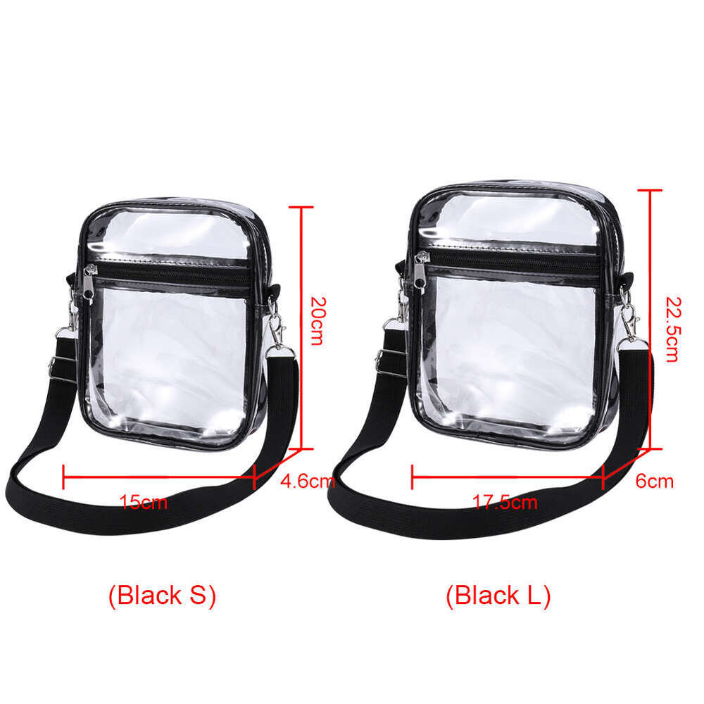 Transparent TPU Sg Small Square Shoulder Messenger Bag Stadium Approved Travel Casual for Concerts Sports Beach Purse