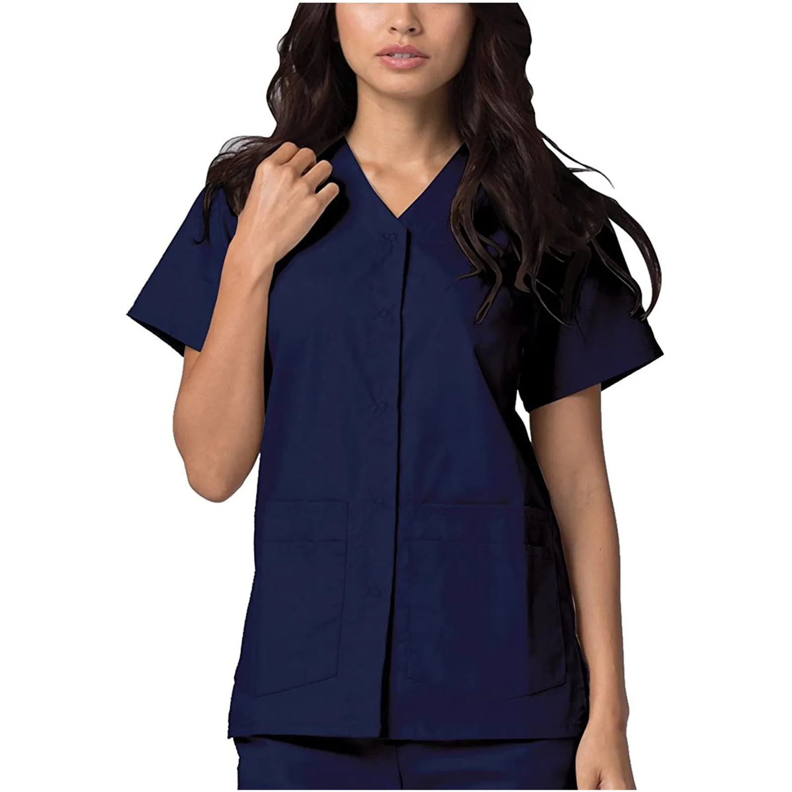 Uniforms Solid Beauty Salon Pharmacy Hospital Scrubs Tops Dentistry Pet Doctor Overalls White Nurse Uniform 240418