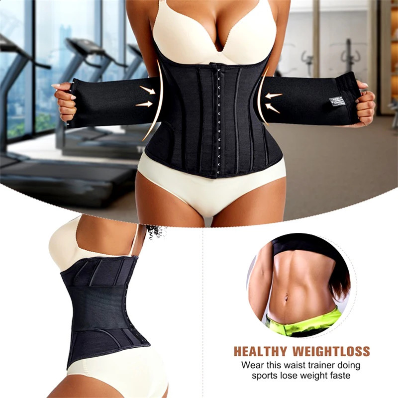 Slimming Sheath waist trainer model belt shape tight corset XXXS body shape fat compression Fajas Colombian girl tight corset 241120